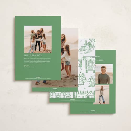 This is a fir holiday photo cards with standard by Teju Reval called festive home printing on recycled smooth signature in standard