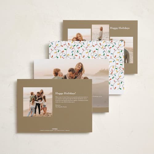 This is a juniper holiday photo cards with standard by Erica Krystek called christmas move printing on recycled smooth signature in standard