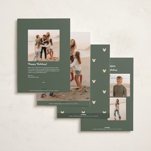 This is a pickle holiday photo cards with standard by Annie Chan called disney's tape printing on recycled smooth signature in standard