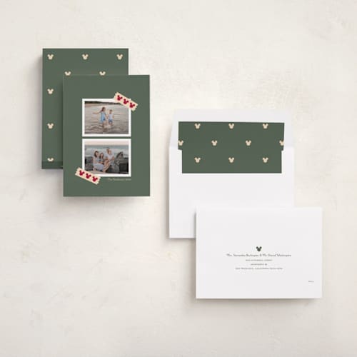 This is a pickle holiday photo cards with standard by Annie Chan called disney's tape printing on recycled smooth signature in standard
