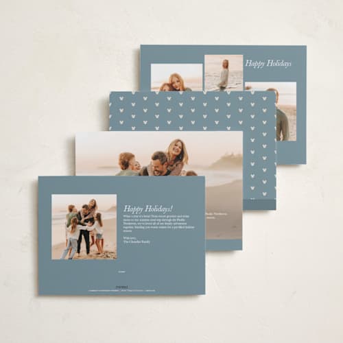 This is a ice holiday photo cards with standard by Maja Cunningham called disney's mickey vintage post printing on recycled smooth signature in standard
