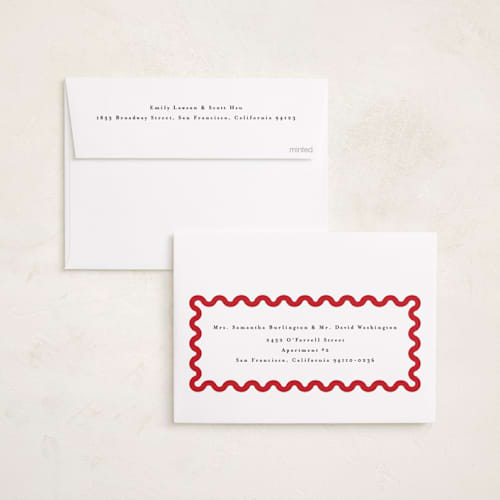 This is a cream holiday photo cards with standard by Iveta Angelova called merry wave printing on recycled smooth signature in standard