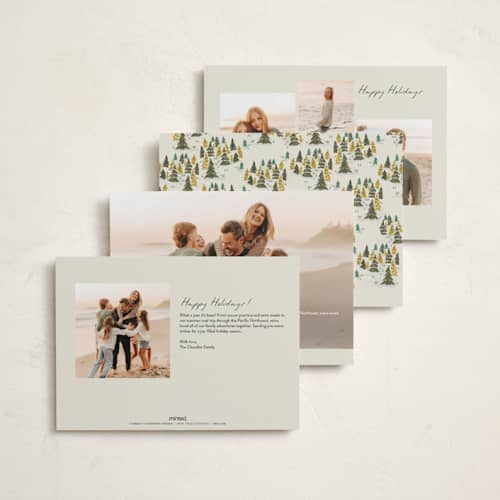 This is a jolly holiday photo cards with standard by Vera Lim called winter market printing on recycled smooth signature in standard