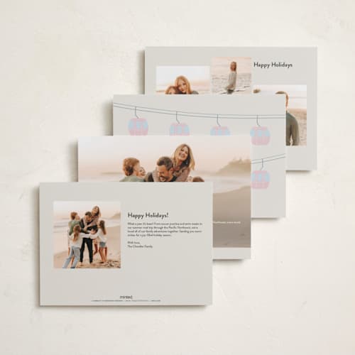 This is a petal holiday photo cards with standard by Paloma Morand Monteil called winter heights printing on recycled smooth signature in standard