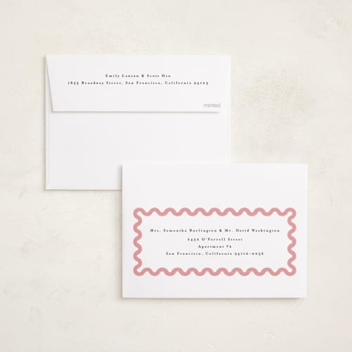 This is a brick holiday photo cards with standard by Iveta Angelova called merry wave printing on recycled smooth signature in standard