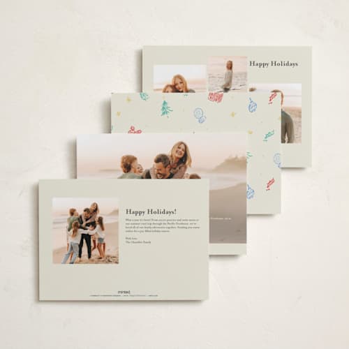 This is a holly berry holiday photo cards with standard by Sarah Rosenthal called fabled holly printing on recycled smooth signature in standard