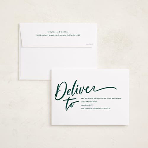 This is a evergreen holiday photo cards with standard by Erin German called unleash the joy printing on recycled smooth signature in standard