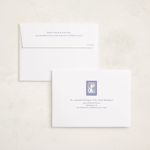 This is a twilight holiday photo cards with standard by Sabrin Deirani called frozen magic holidays printing on recycled smooth signature in standard
