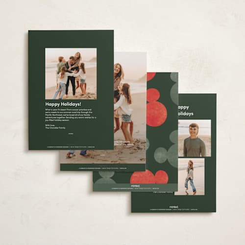 This is a wintergreen holiday photo cards with standard by Pixel and Hank called snapshots printing on recycled smooth signature in standard