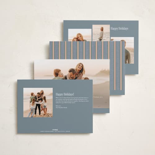 This is a pine holiday photo cards with standard by Amy Kross called atwood printing on recycled smooth signature in standard