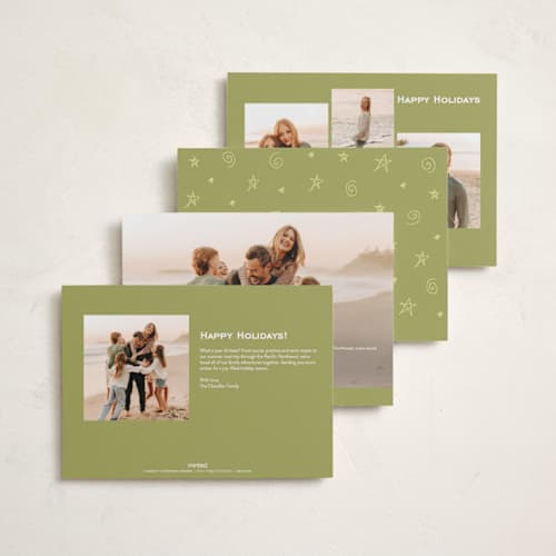 This is a lemon holiday photo cards with standard by Ekko Studio called tiny note printing on recycled smooth signature in standard