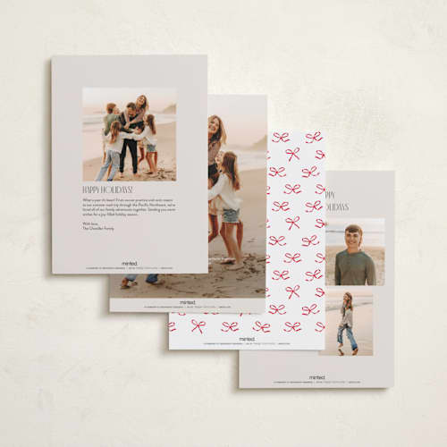 This is a toasted marshmallow holiday photo cards with standard by Owl and Toad called from our new home printing on recycled smooth signature in standard