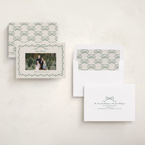 This is a juniper holiday photo cards with standard by Kelly Watkins called eloise printing on recycled smooth signature in standard