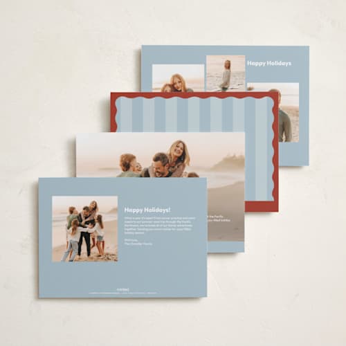 This is a dream holiday photo cards with standard by Helena Vitto called color wave printing on recycled smooth signature in standard