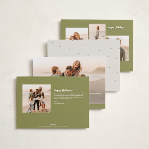 This is a fir holiday photo cards with standard by Kasia Labocki called ember printing on recycled smooth signature in standard