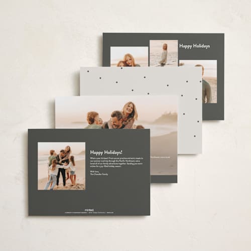 This is a coal holiday photo cards with standard by Kasia Labocki called ember printing on recycled smooth signature in standard