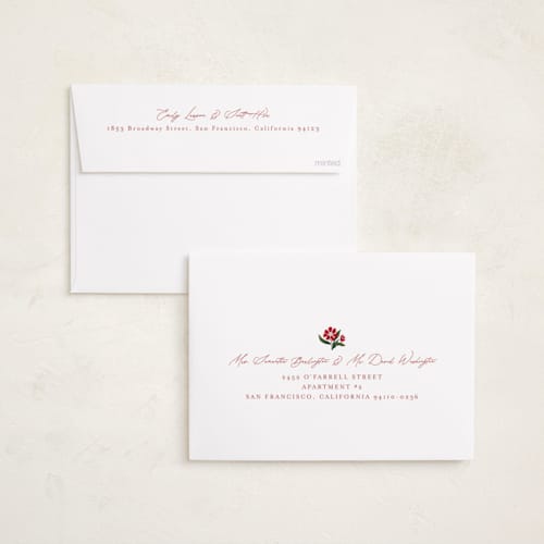This is a snow holiday photo cards with standard by Chris Griffith called tapestry holiday printing on recycled smooth signature in standard