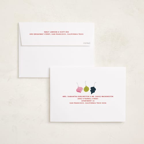 This is a gumdrop holiday photo cards with standard by Michelle Harrick called bright christmas spirit printing on recycled smooth signature in standard