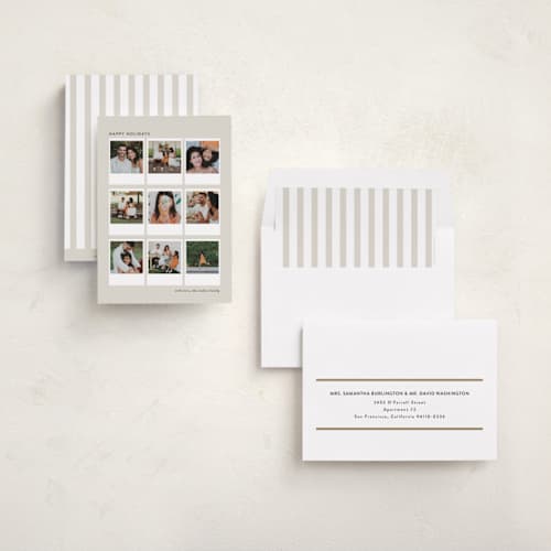 This is a pudding holiday photo cards with standard by Lucrecia Caporale called snapshot stories printing on recycled smooth signature in standard