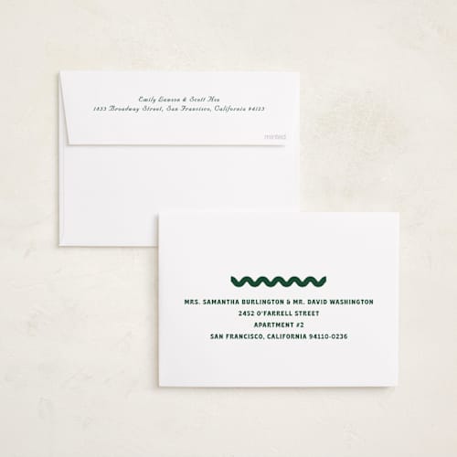 This is a forest holiday photo cards with standard by Baumbirdy called ski slope printing on recycled smooth signature in standard