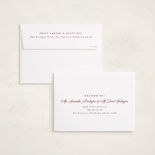This is a santa suit holiday photo cards with standard by Olivia Raufman called charming stripe printing on recycled smooth signature in standard