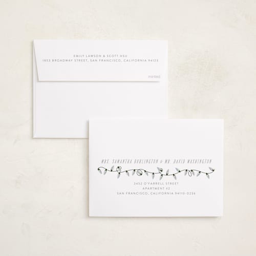 This is a snow holiday photo cards with standard by Kate Ross called love joy printing on recycled smooth signature in standard