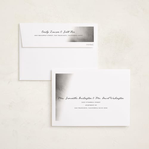 This is a wedding cake holiday photo cards with standard by Becky Nimoy called merry hand lettered script printing on recycled smooth signature in standard