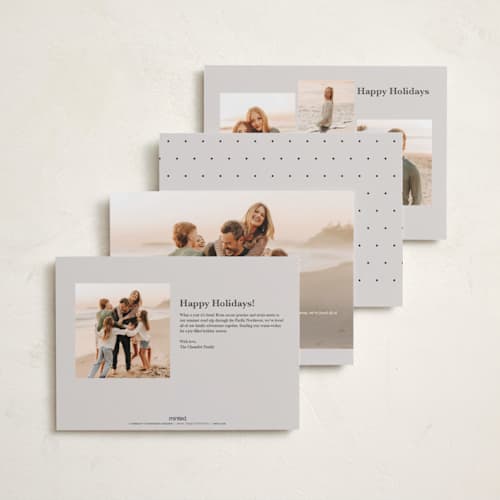 This is a ivory holiday photo cards with standard by lori jacobs wemple called mainstage printing on recycled smooth signature in standard