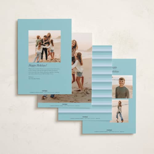 This is a snow holiday photo cards with standard by JoAnn Jinks called modern vintage printing on recycled smooth signature in standard