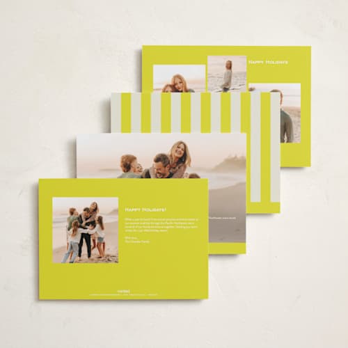 This is a citron holiday photo cards with standard by Ellen Schlegelmilch called classicly scripted printing on recycled smooth signature in standard