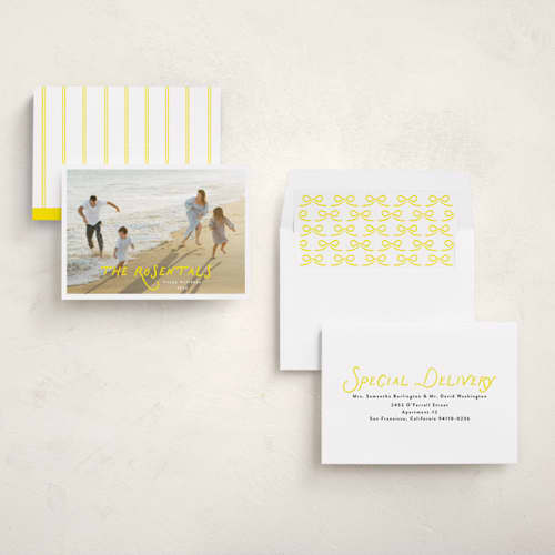 This is a stargazer holiday photo cards with standard by Tamara Hilje called the family printing on recycled smooth signature in standard