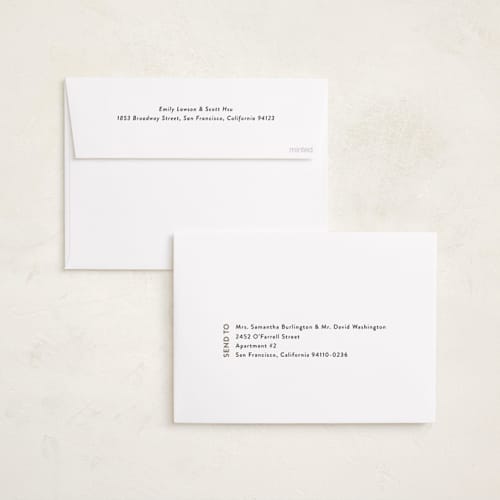This is a snow holiday photo cards with standard by Wendy Chung called modern postcard printing on recycled smooth signature in standard