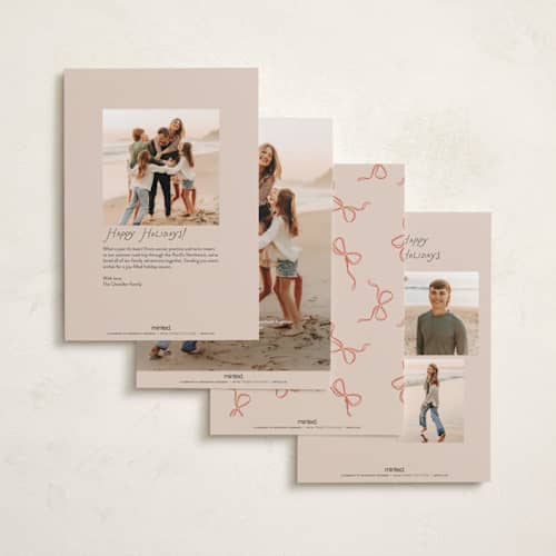 This is a candied grapefruit holiday photo cards with standard by Randi Cirelli called newlywed toast printing on recycled smooth signature in standard