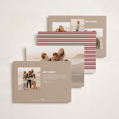 This is a eggnog holiday photo cards with standard by Amy Payne called holiday mailer printing on recycled smooth signature in standard