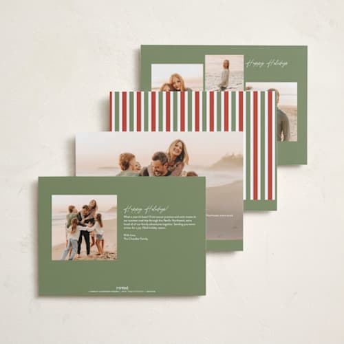 This is a berry holiday photo cards with standard by Sara Hicks Malone called holiday home printing on recycled smooth signature in standard