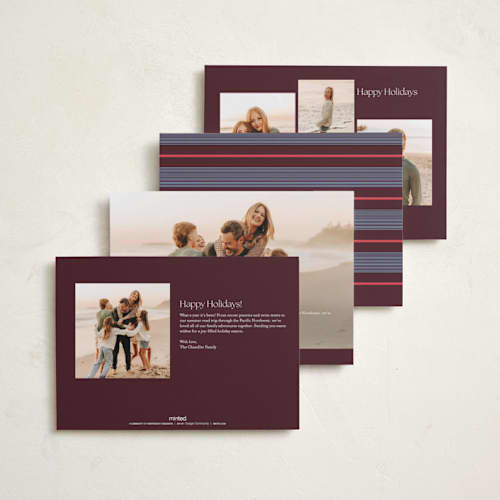 This is a sugarplum holiday photo cards with standard by Alston Foster called the happiest printing on recycled smooth signature in standard