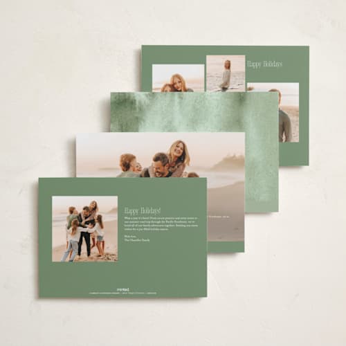 This is a garland holiday photo cards with standard by Petra Kern called ornamental printing on recycled smooth signature in standard