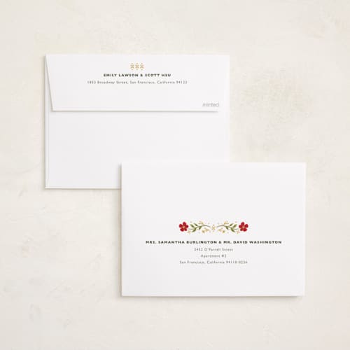 This is a evergreen holiday photo cards with standard by Melanie Kosuge called lockhart printing on recycled smooth signature in standard