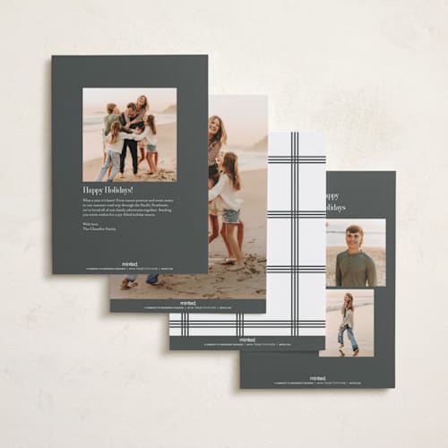 This is a snow holiday photo cards with standard by Megan Davis called eternally merry printing on recycled smooth signature in standard
