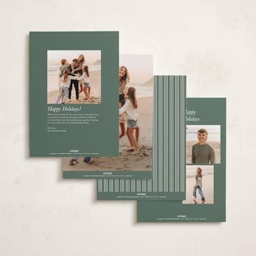 This is a moss holiday photo cards with standard by Vivian Yiwing called christmas! printing on recycled smooth signature in standard
