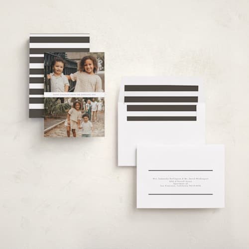 This is a cloud holiday photo cards with standard by Nicole Walsh called deux printing on recycled smooth signature in standard