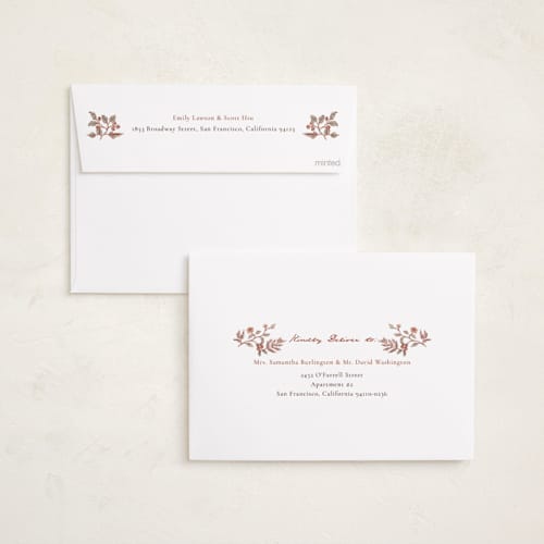 This is a cherry holiday photo cards with standard by Elly called a winter gathering printing on recycled smooth signature in standard