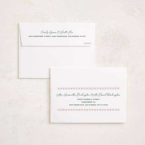 This is a holly holiday photo cards with standard by Design Lotus called modern hand-drawn frame multi-photo collage printing on recycled smooth signature in standard