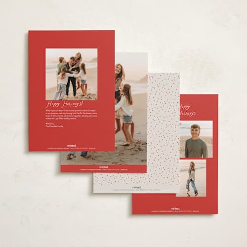 This is a candied apple holiday photo cards with standard by Erica Krystek called new holiday home printing on recycled smooth signature in standard