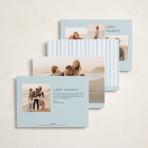 This is a coast holiday photo cards with standard by Kristen Juckiewicz called seaberry printing on recycled smooth signature in standard