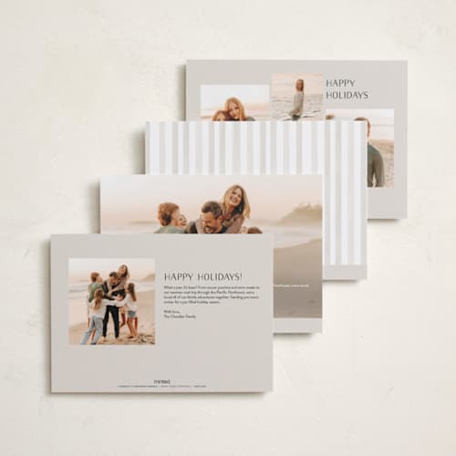 This is a driftwood holiday photo cards with standard by Kristen Juckiewicz called seaberry printing on recycled smooth signature in standard