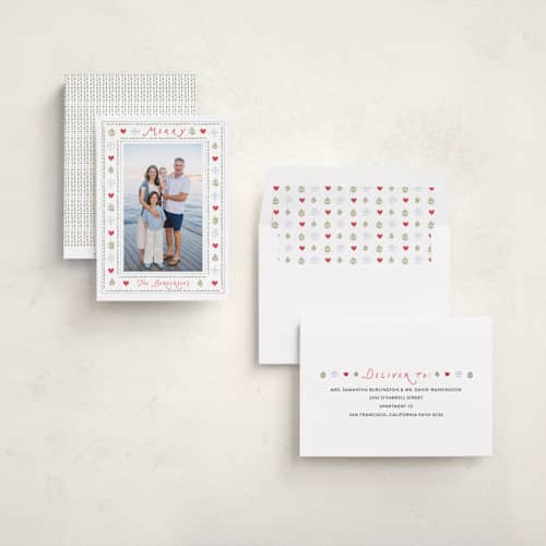 This is a winter holiday photo cards with standard by Itsy Belle Studio called merry little things printing on recycled smooth signature in standard