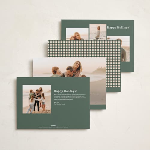 This is a snow holiday photo cards with standard by Studio Suku called notable printing on recycled smooth signature in standard
