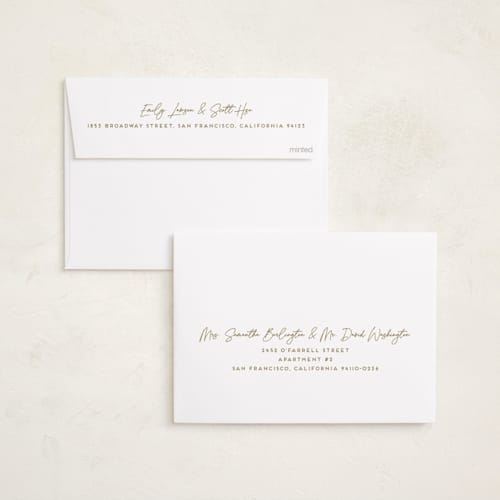 This is a sage holiday photo cards with standard by Eve Schultz called tossed printing on recycled smooth signature in standard