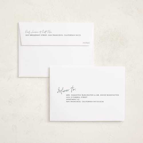 This is a sage holiday photo cards with standard by Leia Matt called marbled editorial printing on recycled smooth signature in standard